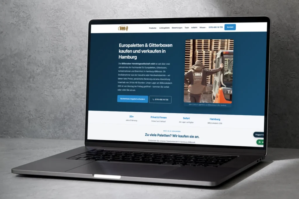 Billbrooker Handelsgesellschaft Website